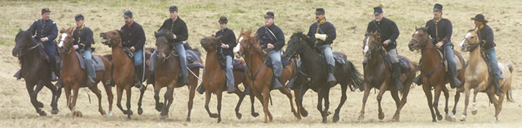 10th New York battle line at the Willamette Mission State Park reenactment, July 2005