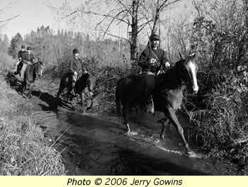 On patrol at a water crossing