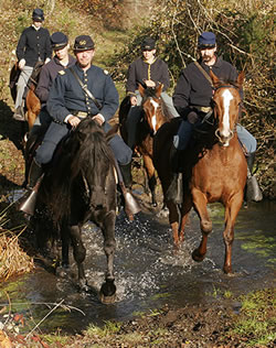 In column of twos at a training